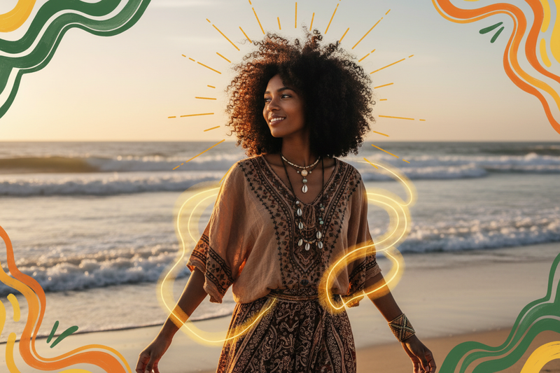 Beach Coily Hair - Real Person