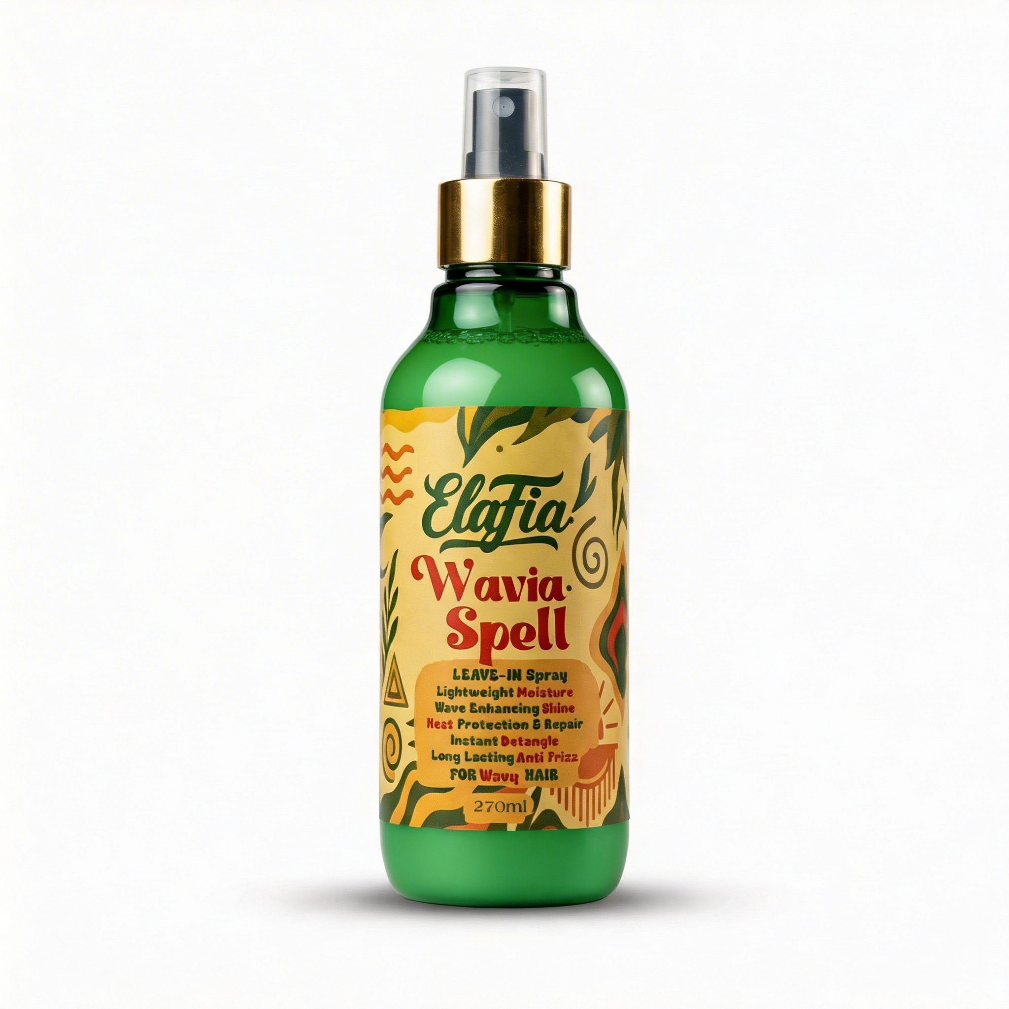 Wavia Spell Leave-In Spray for wavy hair Egypt - lightweight frizz control heat protection
